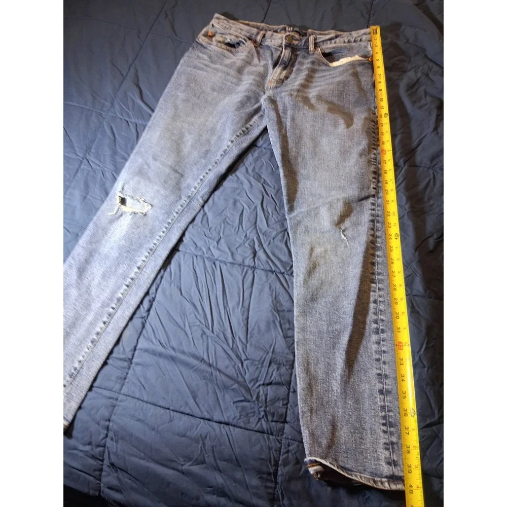 GAP Light‎ Wash Skinny Jeans 34x32 Distressed Grunge Skater